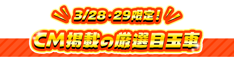CM掲載の厳選目玉車