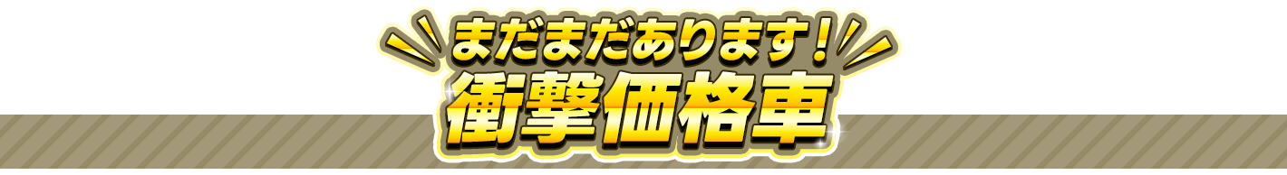 まだまだあります！衝撃価格車