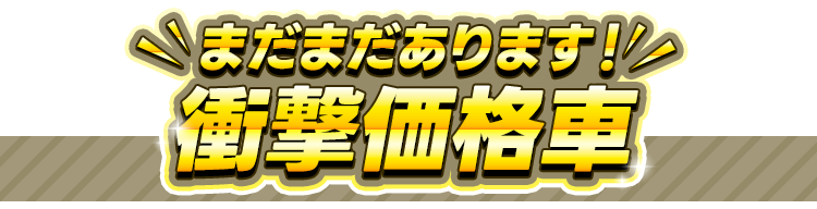 まだまだあります！衝撃価格車